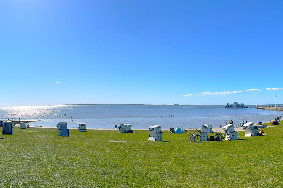 Dagebüll an der Nordsee, gegenüber der Insel Föhr